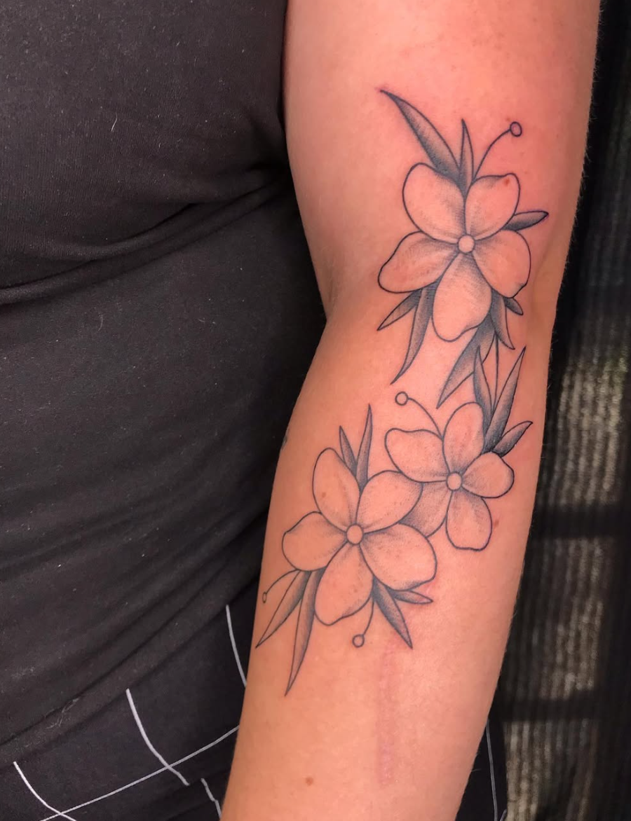 Flores em linha fina
